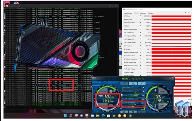 NVIDIA RTX 3090 Ti显存超频24GHz：挖矿性能暴涨25％